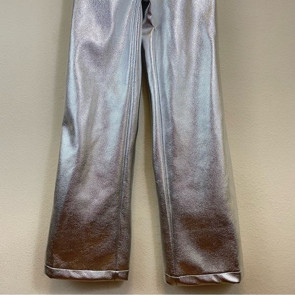 LAAGAM Metallic Wide Leg High Rise Pants NWT Size XXS - Picture 7 of 15